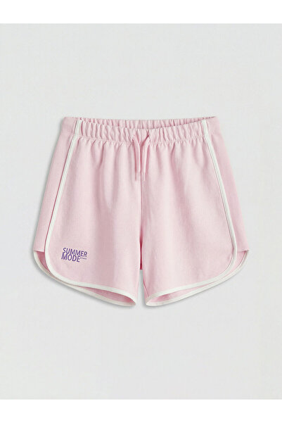 LC Waikiki Pantaloni scurți pentru fete LCW Kids cu imprimeu cu dungi laterale