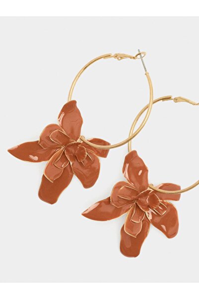 PARFOIS Çiçekli Mine Halka Küpe