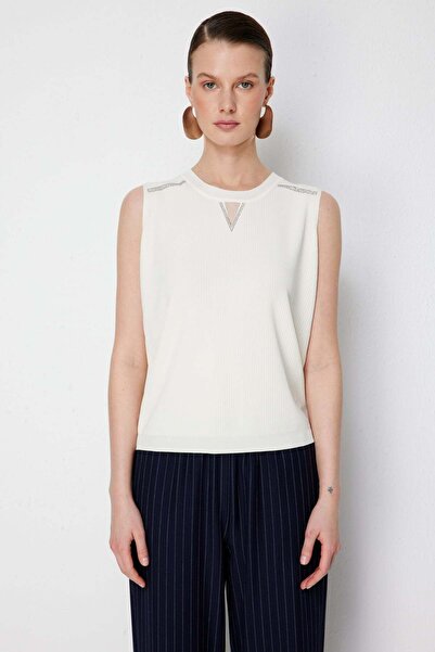 ON Μπλούζα με πέτρινη κεντητική διακόσμηση και κορδόνια