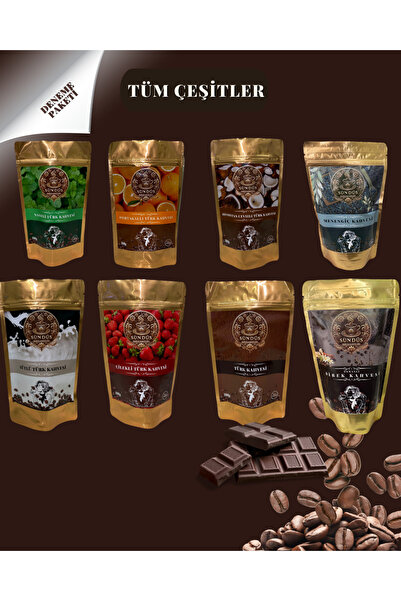 sündüs hanım kahveleri مجموعة تجريبية من 8 قطع 200 جرام - بطعم البرتقال، الفر...