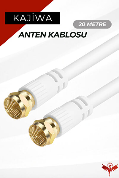 KAJİWA 20 METRE ANTEN KABLOSU HAZIR 4K Çanak Lnb Kablosu ( Altın uç F Konnektör)
