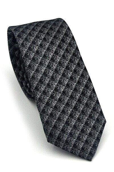 Gaffy Dimljena kocka Sa deznom Siva tkana tkanina Maramice Slim fit Kravate /...