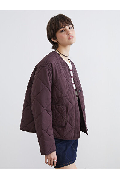 LC Waikiki Vizyon New Season Crew Neck Quilted Oversized Women's Coat