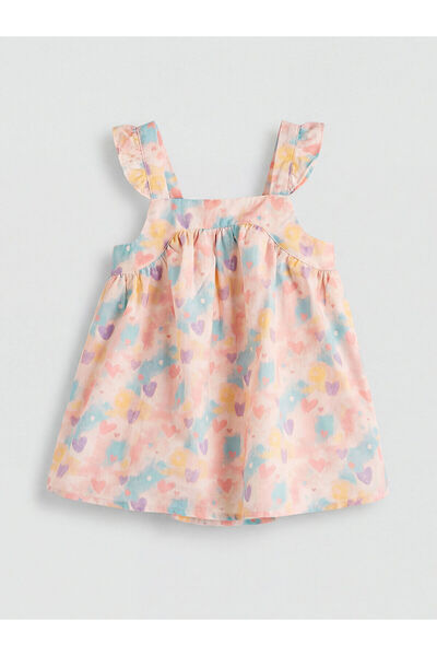 LC Waikiki Rochie pentru fete Özmarka Noul Sezon decolteu pătrat cu model