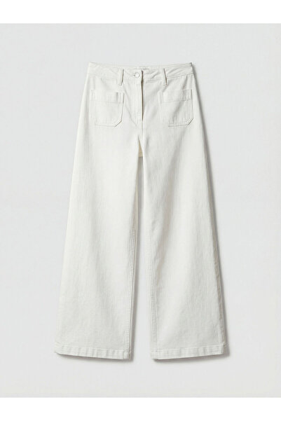 LC Waikiki بنطلون جينز نسائي عالي الخصر وواسع الساق من Özmarka للموسم الجديد