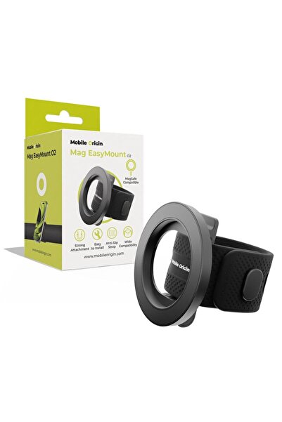 Mobile Origin Mag Easy Mount O2 MagSafe Phone Mount 45° Rotating Black