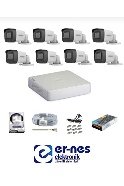 Hikvision 8 Kameralı 2mp 7/24renkli Görüşlü Ahd Güvenlik Kamerası İnsan Araç ...