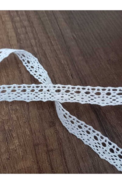 Dekorince Kopanaki Dantel Pamuk Beyaz 1cm - 10Metre