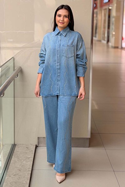 Ghisa Su Yolu Taş İşlemeli Liosel İkili Takım