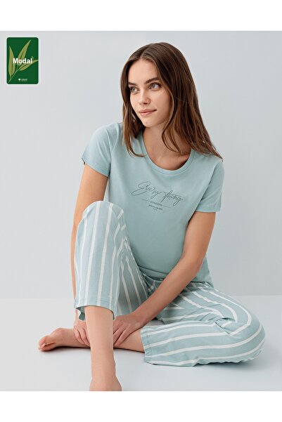 Pierre Cardin Σετ γυναικείες πιτζάμες Softly Μοντάλ Βαμβάκι lu με κοντά μανίκια