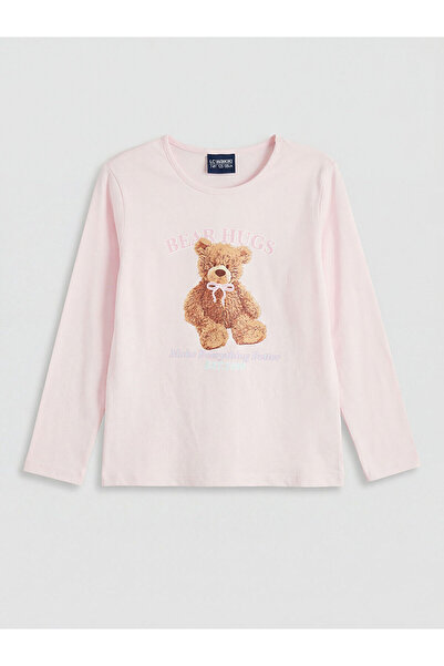 LC Waikiki Özmarka Noul sezon guler rotund Ayar cu imprimeu Top de pijama pen...