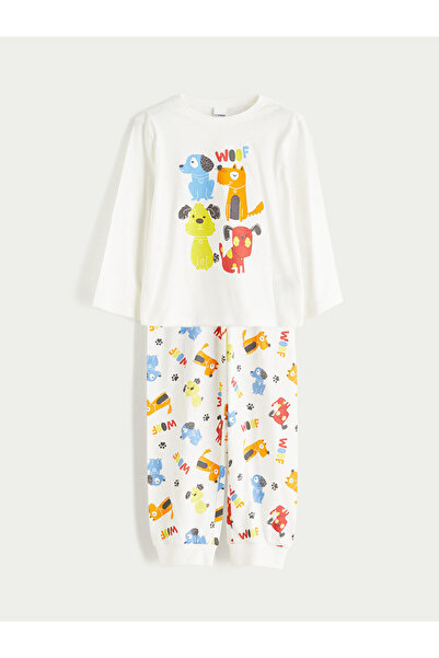 LC Waikiki Set de pijamale pentru băieți cu imprimeu Özmarka New Season