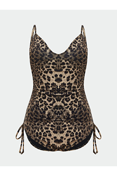 LC Waikiki Costum de baie pentru femei imprimeu leopard cu pernuțe detașabile