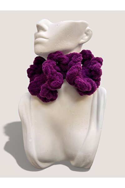 EYCH Hand Knitted Velvet Thread Scrunchie Hair Clip – Soft, Voluminous, Does ...