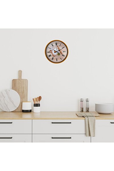 Leyaton Rustic Kitchen Orange 36 cm Wall Clock Rvryt-Rs345