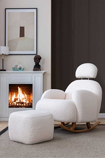 İNEGÖL DİADESİGN Ahşap Ayaklı Sallanan Koltuk & Emzirme Koltuğu & TV Koltuğu ...