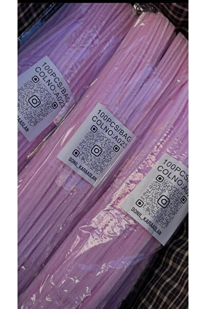 Mutkin ŞÖNİL 100 LÜ PEMBE RENK KOD A023 30 CM -🛍️ YOĞUN TÜYLÜ HOBİ ÇUBUĞU TE...