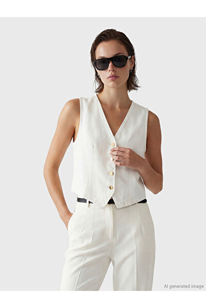 LC Waikiki Γυναικείο κλασικό γιλέκο με λαιμόκοψη σε σχήμα V Özmarka New Season
