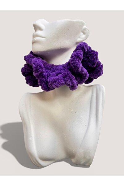 EYCH Hand Knitted Velvet Thread Scrunchie Hair Clip – Soft, Voluminous, Does ...