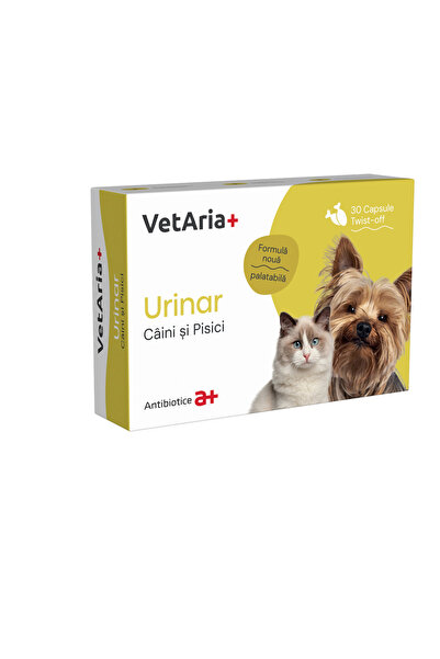Antibiotice Supliment sistem urinar pentru caini si pisici VetAria Urinar, 30...