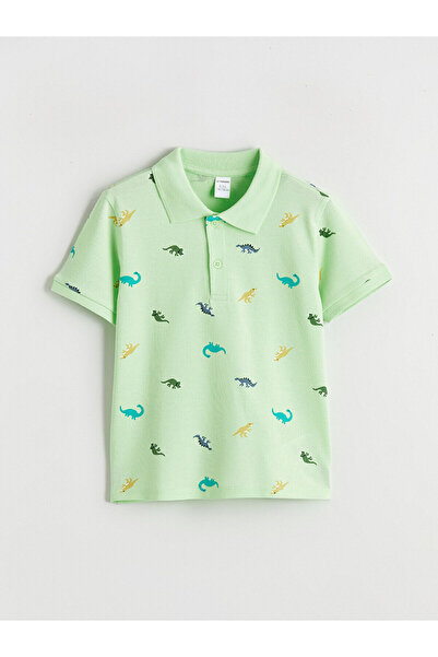LC Waikiki Nevavm Polo Collar Printed Boys' T-Shirt