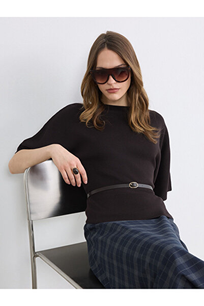 LC Waikiki Özmarka Νέα Σεζόν Γυναικείο Πλεκτό Πουλόβερ με Λαιμόκοψη Βάρκα και...