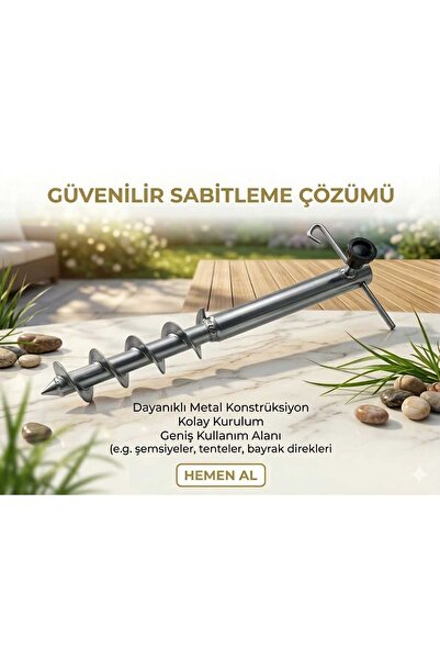 Lider MAGNESİA METAL UNIVERSAL ŞEMSİYE SABİTLEYİCİ SILVER