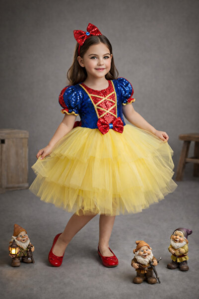 RUMİ KİDS Pamuk Prenses Doğum Günü,tütü Kız Çoçuk Elbisesi mavi