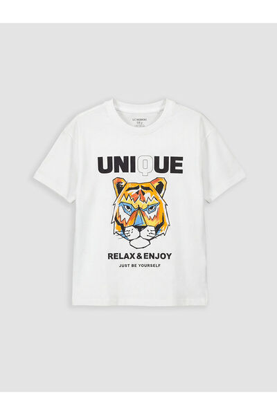 LC Waikiki Crew Neck Printed Boy's T-Shirt