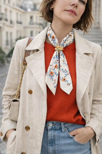 Markiz Takı وشاح ذهبي رفيع بإبزيم