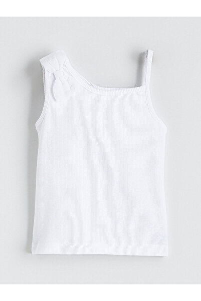 LC Waikiki Peak New Season Square Collar Bow Detail Girls' Undershirt