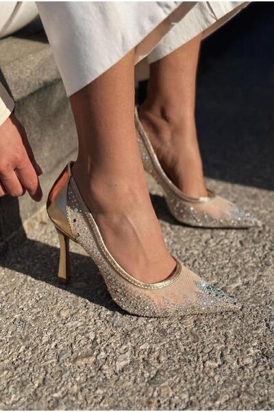 I Love Shoes Arivelle Stiletto Gold with Stones