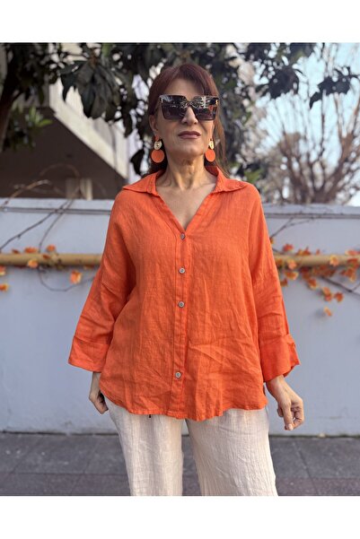 DenizEge Tricou italian K in cu numărul cu vipușcă pe spate, portocaliu