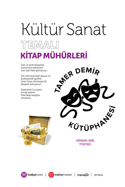 HEDİYENOMİ MühürMarket > Tiyatro Kültür Sanat Kitap Mührü - Ex-libris - Kitap...