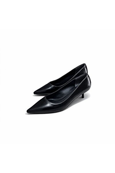 PATRON SHOES Genuine Leather 4 cm Heeled Pointed Toe Women's Stiletto