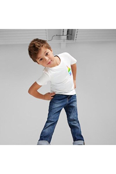 Puma X Trolls Boy's White Round Neck T-Shirt