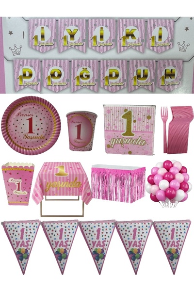 CAVAŞ sun hat Set pentru aniversarea de 1 an cu tematică prințesă - Pachet co...