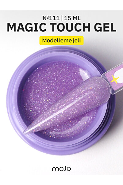 MOJO Tırnak Yapılandırma Jeli Magic Touch №111 (15 ml) – Lila Işıltılı Protez...