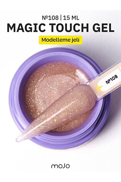 MOJO Tırnak Yapılandırma Jeli Magic Touch №107 (15 ml) – Bej Protez Tırnak Uz...