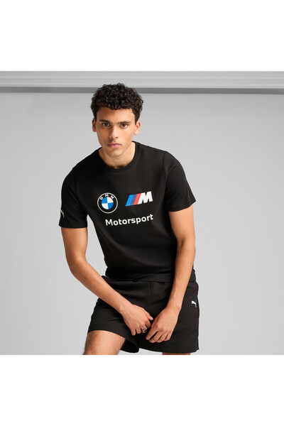 Puma Mens BMW M Motorsport Essentials Logo T-Shirt - Black