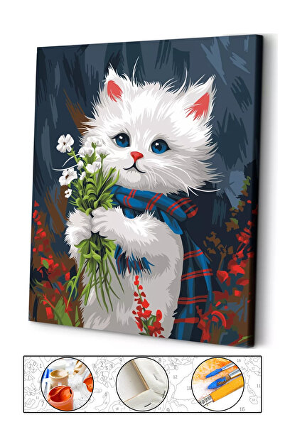 abbara Sayılarla Boyama Çerçeveli Hobi Seti Numaralı Tuval Fırça Boya Dahil K...