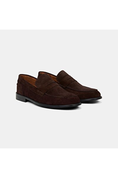 Desa Men's Bitter Brown Classic Suede Leather Loafers