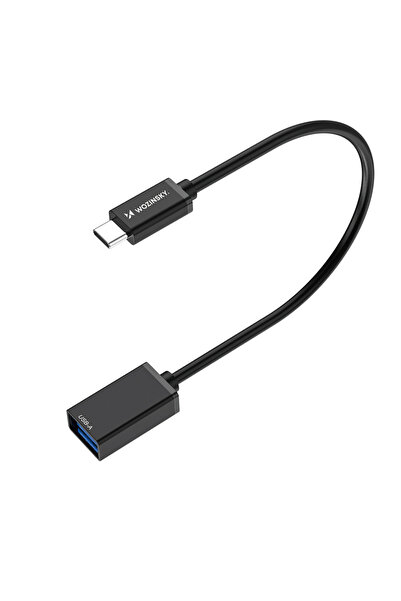 WOZINSKY USB-C to USB-A 3.0 OTG Adapter Cable 22cm 10Gbps Black