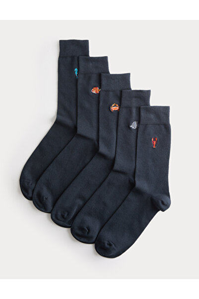 Marks & Spencer 5'li Desenli Çorap