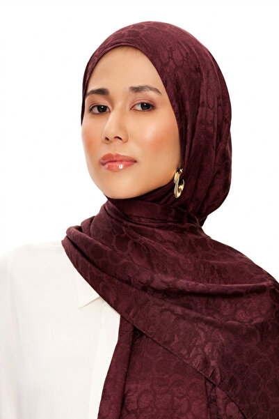 MOISCARF Perla Premium Jakarlı Şal Vişne