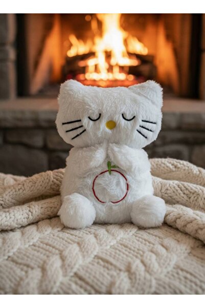 farddad Beyaz Hello Kitty Nefes Alan Peluş Oyuncak Müzikli Bebek Uyku Arkadaş...