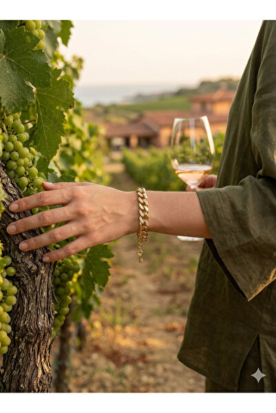 Sterra Xuping Gold Taşlı Asil Zincir Bileklik 14k