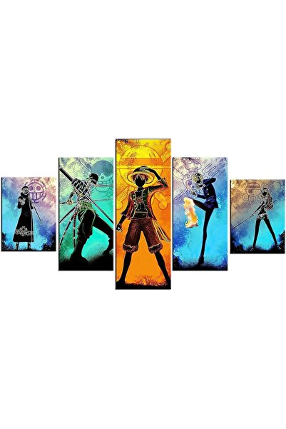 BPA One Piece Poster Anime Canvas Luffy 5 Pieces HD Print Painting Decoration...