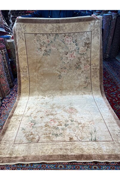 RD RAMAZAN DAĞ EL HALI SANATI El Dokuma Oymalı Çin İpek Halısı Ebat 240x153