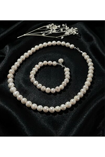 AYER TAKI Gerçek İnci Kolye Set